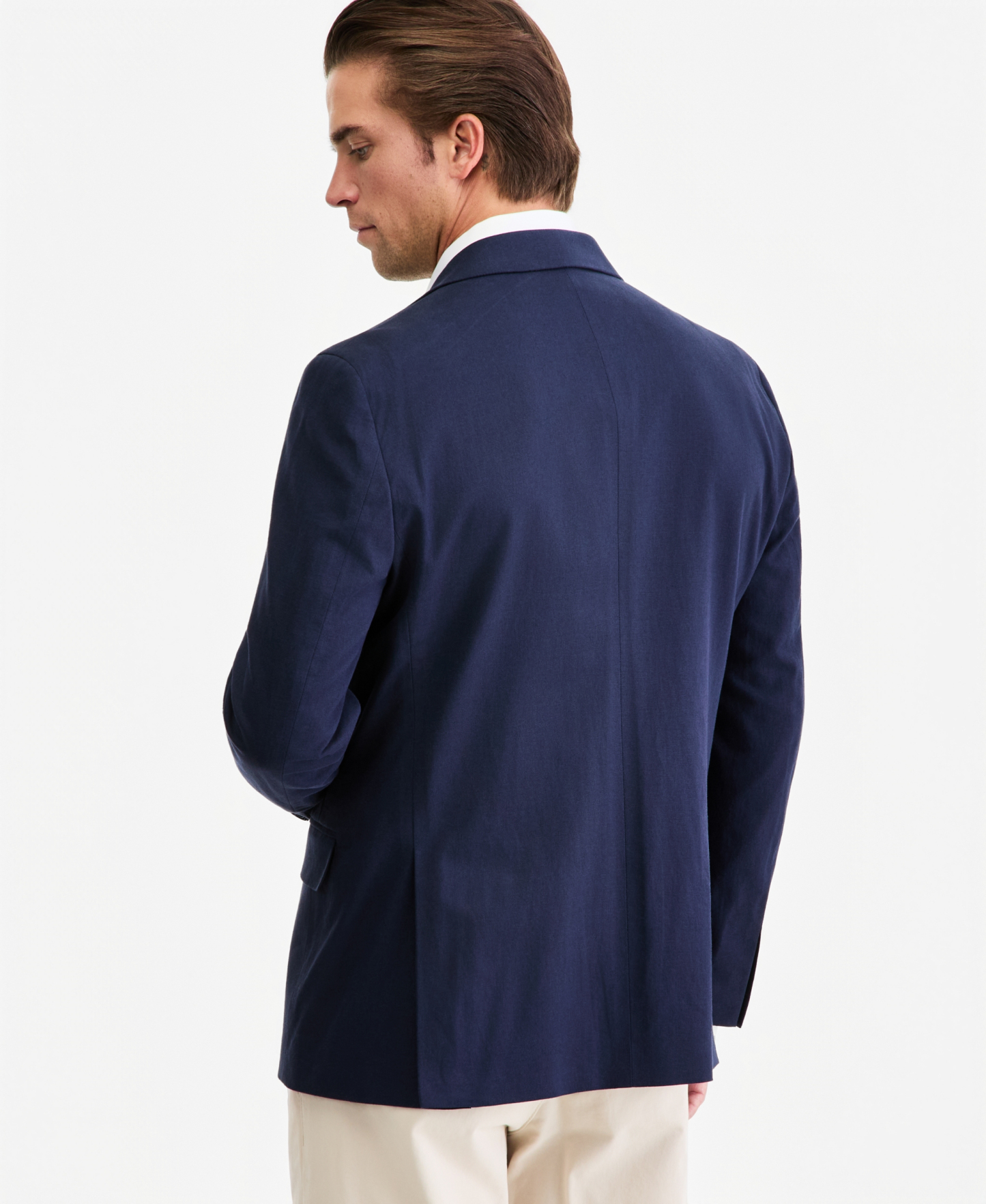 Tommy Hilfiger Men's Modern-Fit Linen Blend Blazer - NAVY