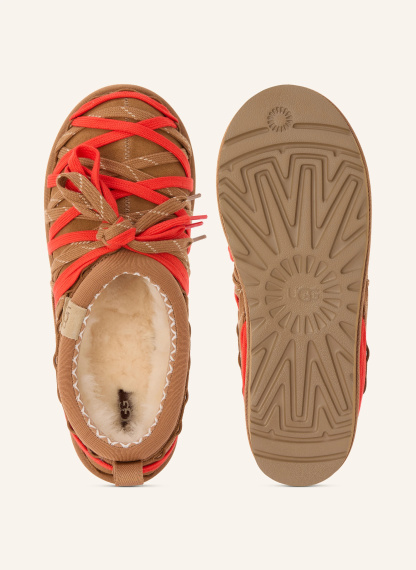 UGG Slipper TASMAN LACE – BRAUN / ROT