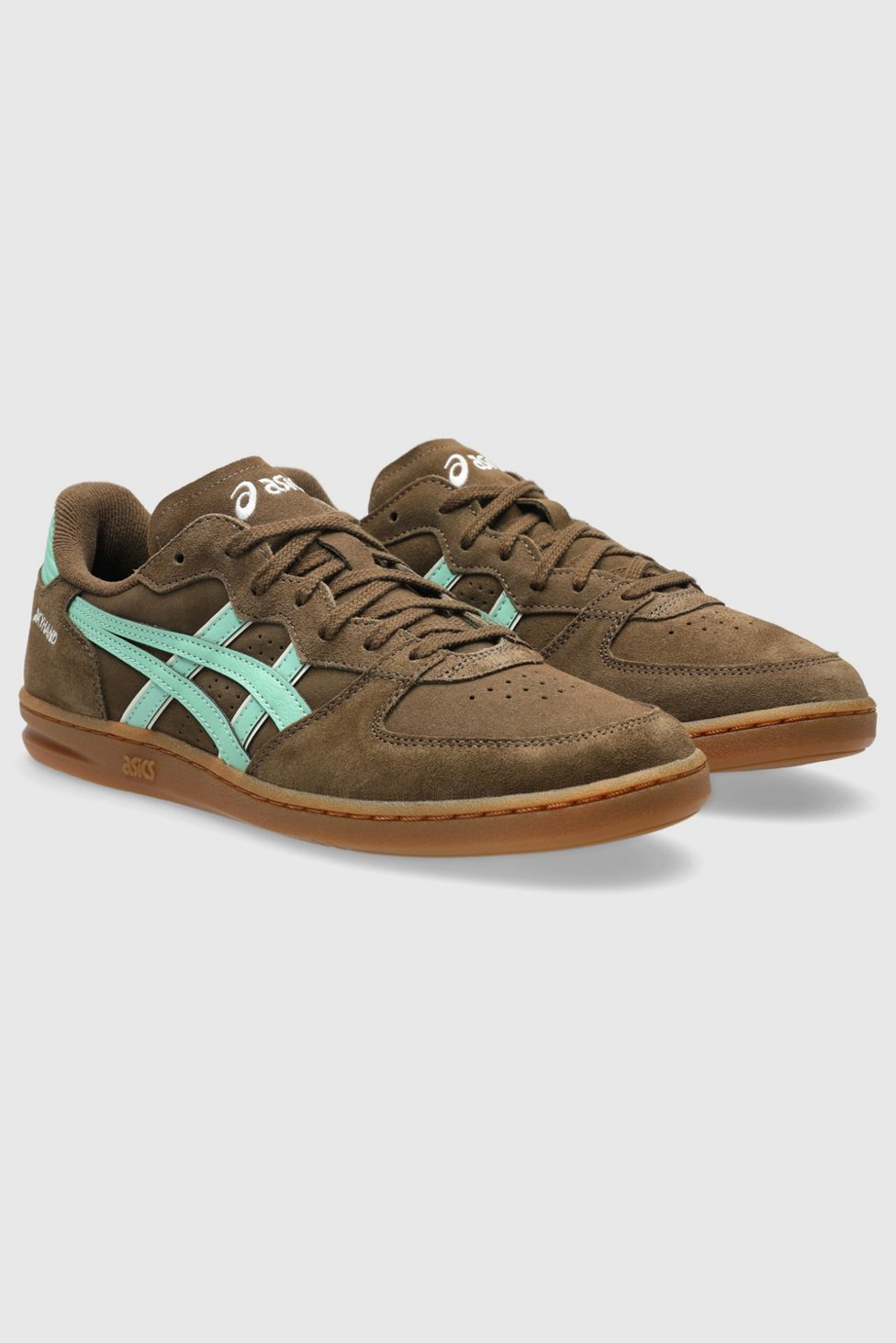 ASICS Skyhand OG Suede Sportstyle Sneakers - Brown Storm/Ice Green