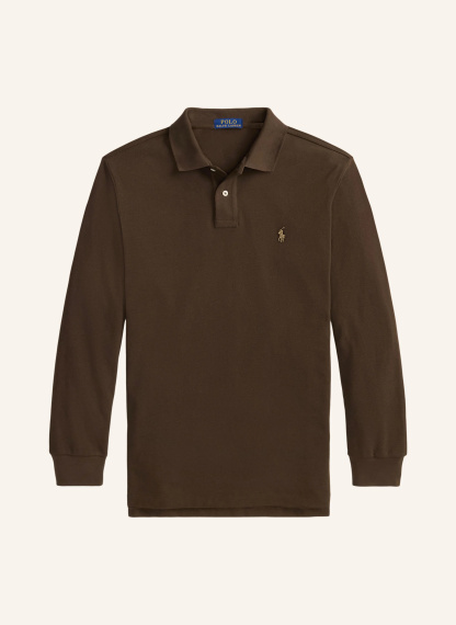 POLO RALPH LAUREN Piqué-Poloshirt Custom Slim Fit – DUNKELBRAUN (1)