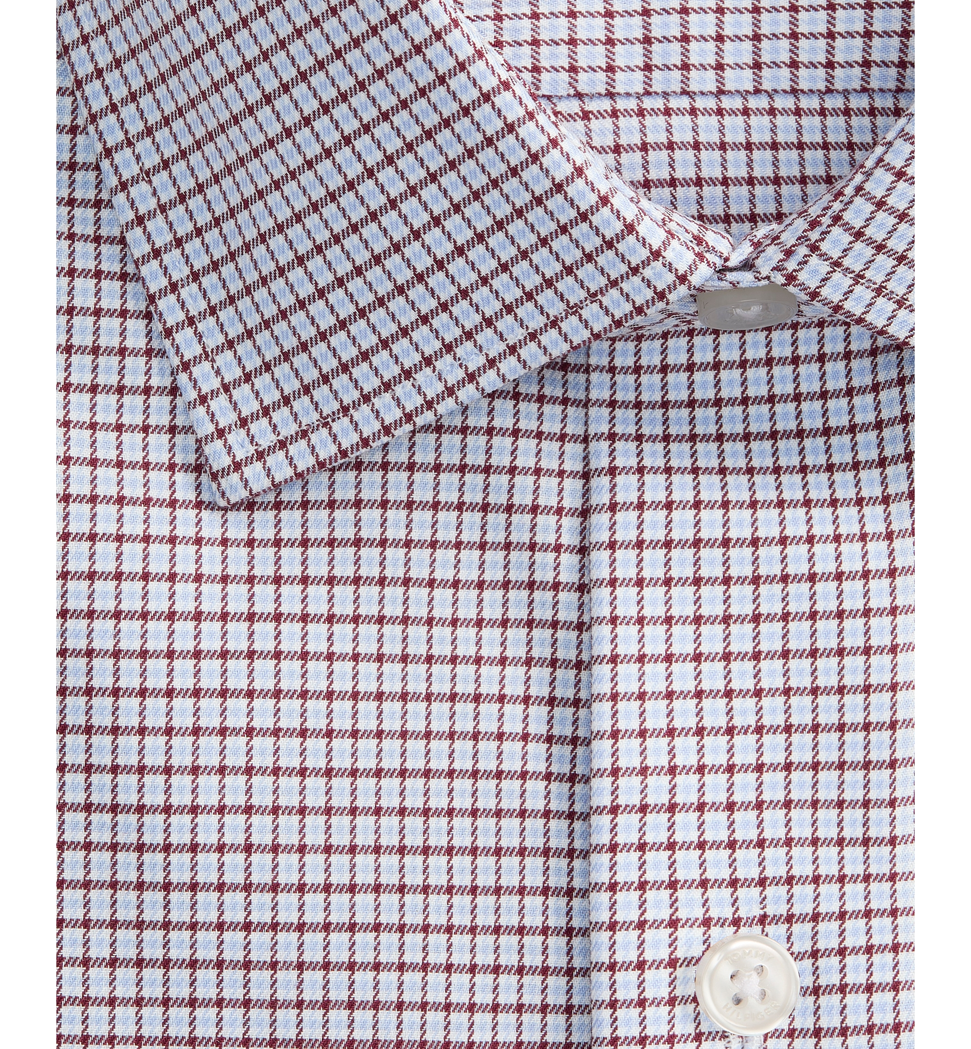 Tommy Hilfiger Men's Stretch Twill Slim-Fit Dress Shirt - Red