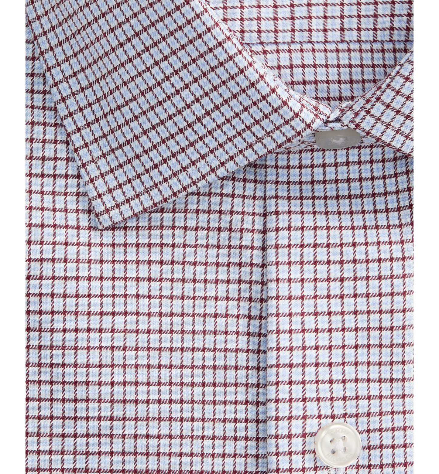 Tommy Hilfiger Men's Stretch Twill Slim-Fit Dress Shirt - Red