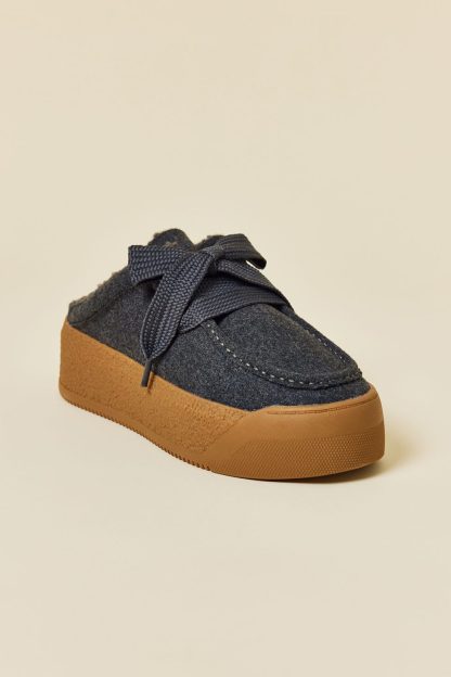 BC Footwear By Seychelles Evolution Platform Mules - Dark Grey