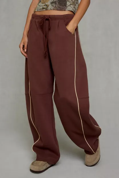 Out From Under Essential Barrel Leg 2.0 Sweatpants - Chocolate