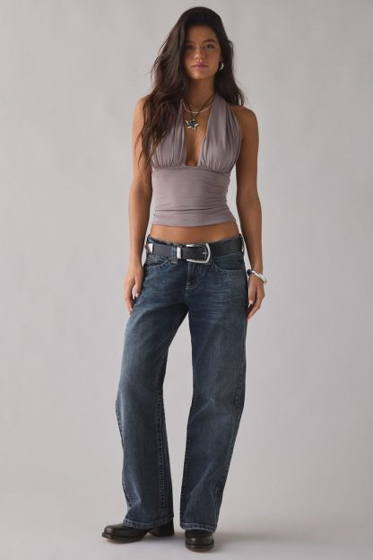 BDG Kayla Wash Effect Low-Rise Jeans - Dark Blue