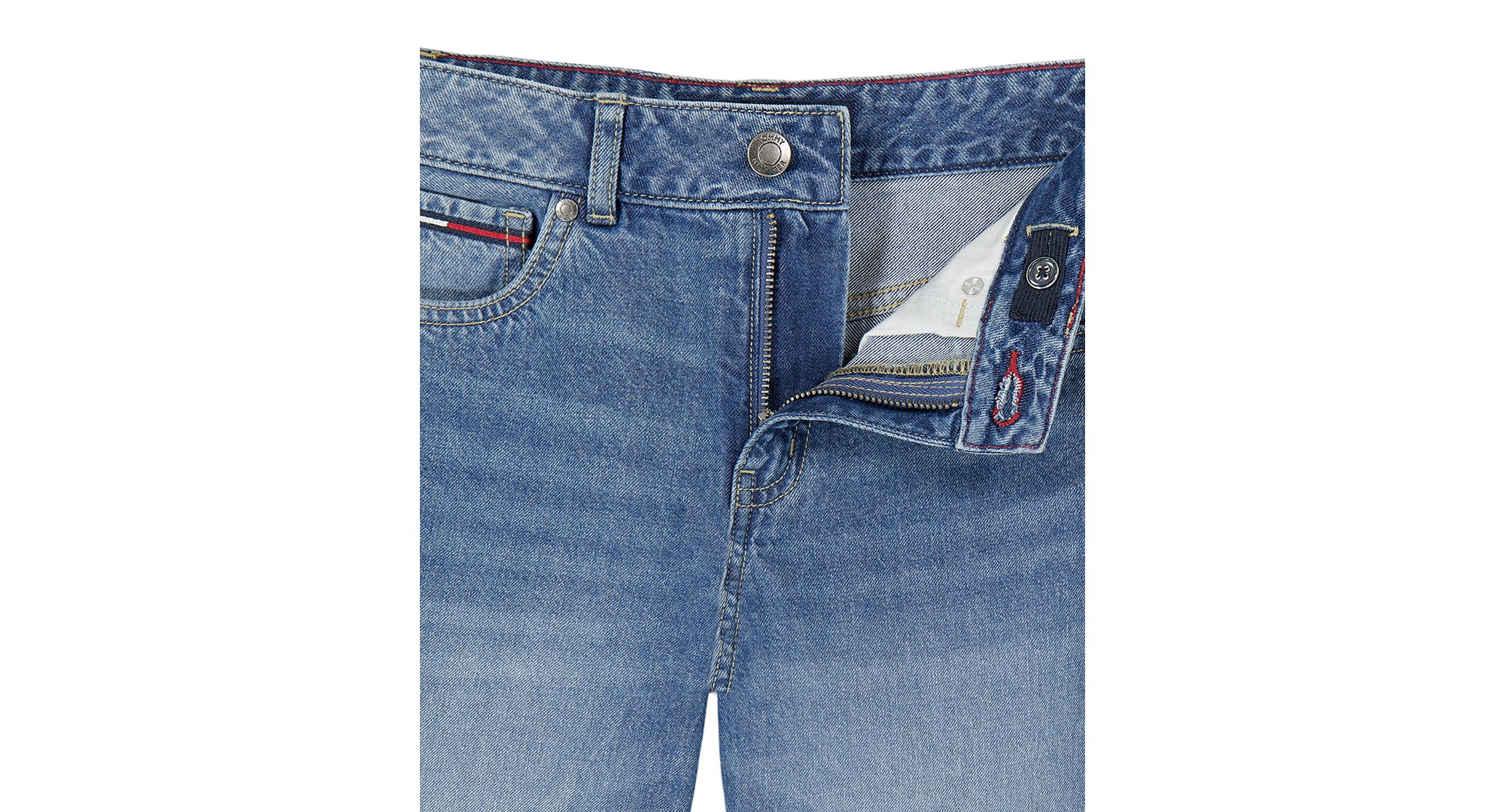 Tommy Hilfiger Girls' 7-16 Wide-Leg Jeans - Dekalb Wash