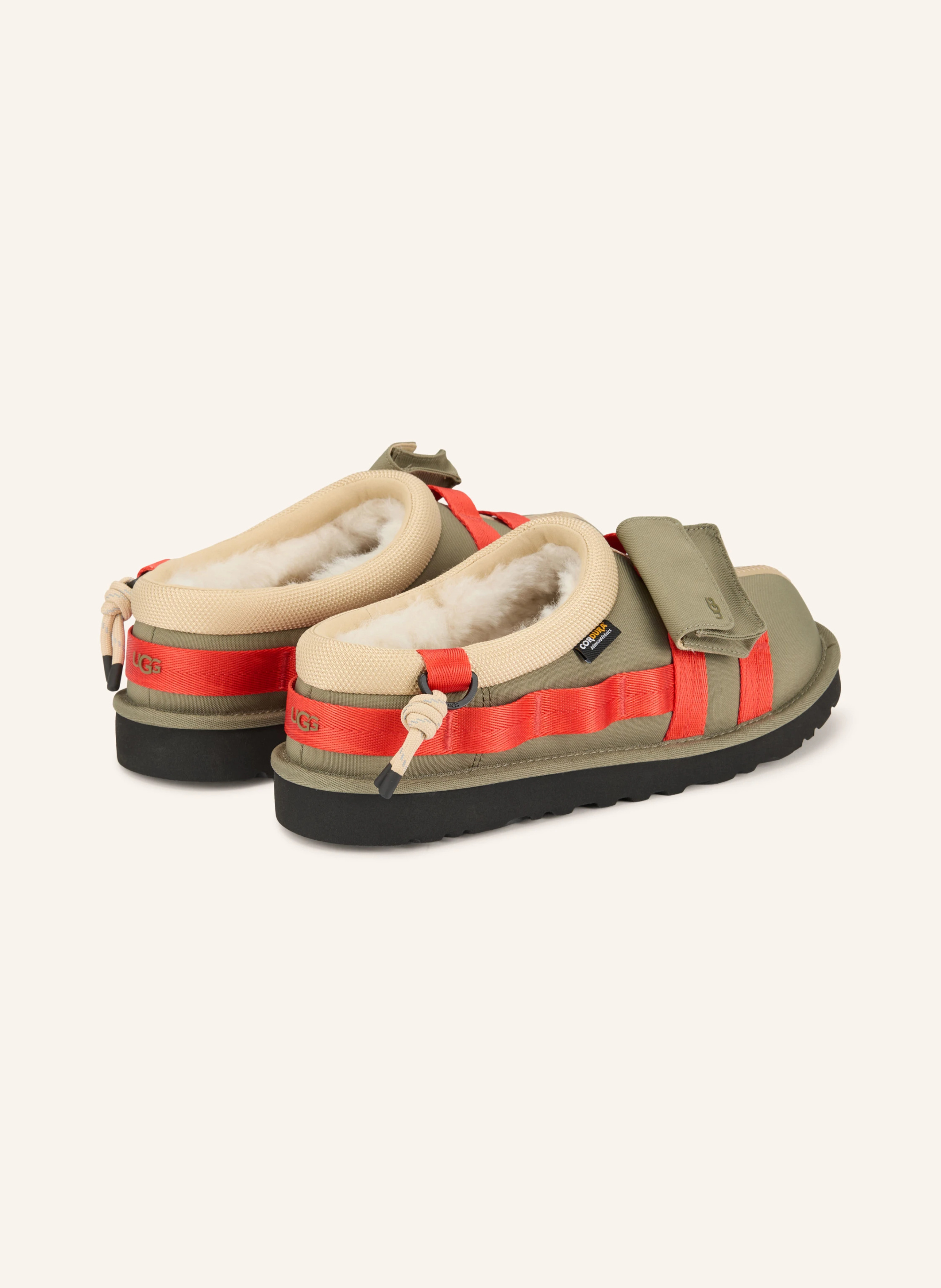 UGG Slipper TASMAN WILDWOOD – GRAU / HELLBRAUN / ROT