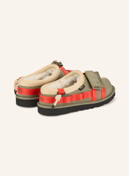 UGG Slipper TASMAN WILDWOOD – GRAU / HELLBRAUN / ROT