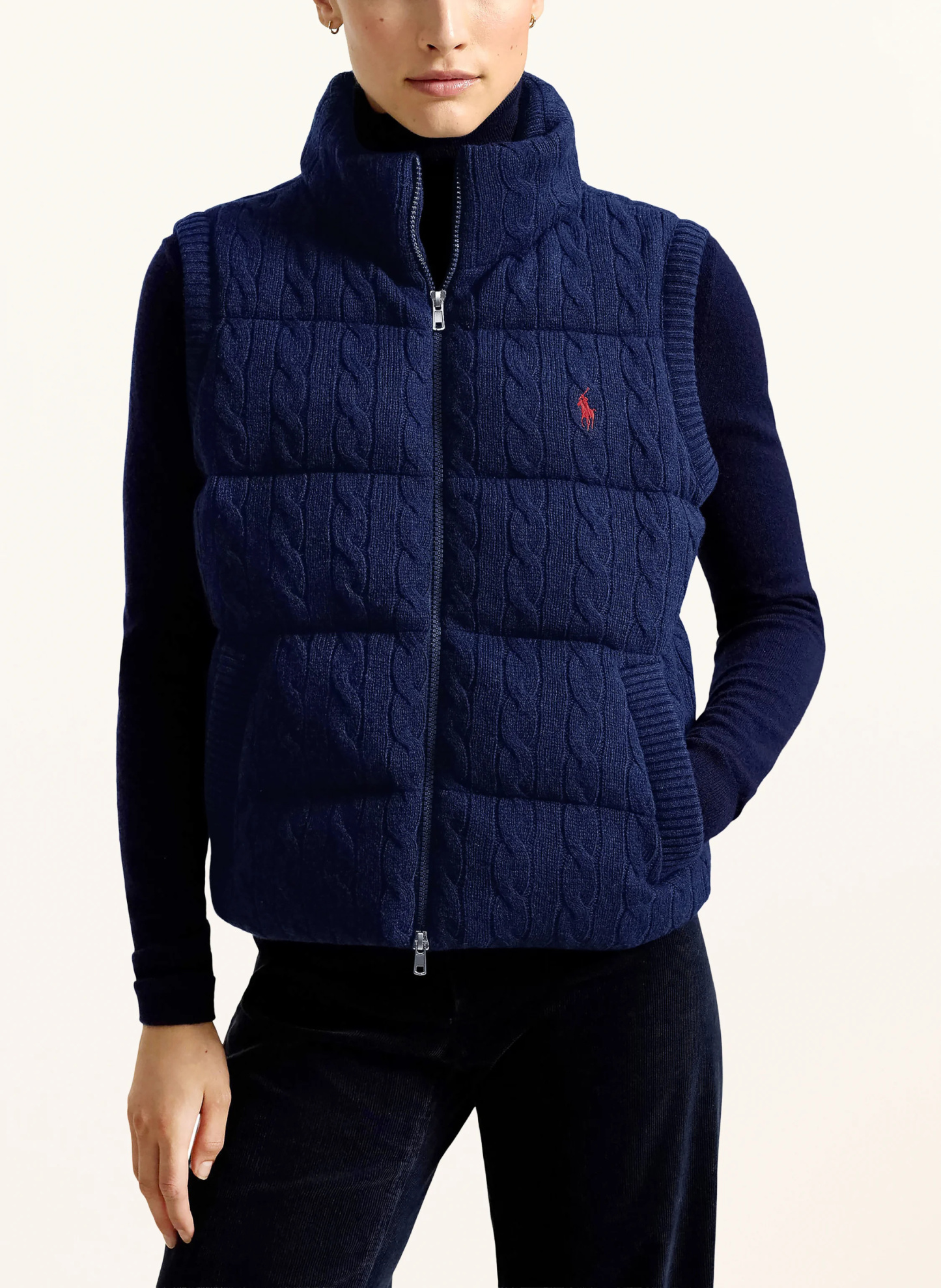 POLO RALPH LAUREN Steppweste – DUNKELBLAU / ROT