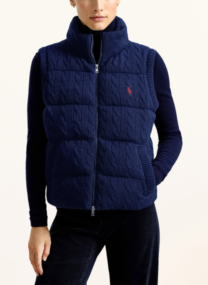 POLO RALPH LAUREN Steppweste – DUNKELBLAU / ROT