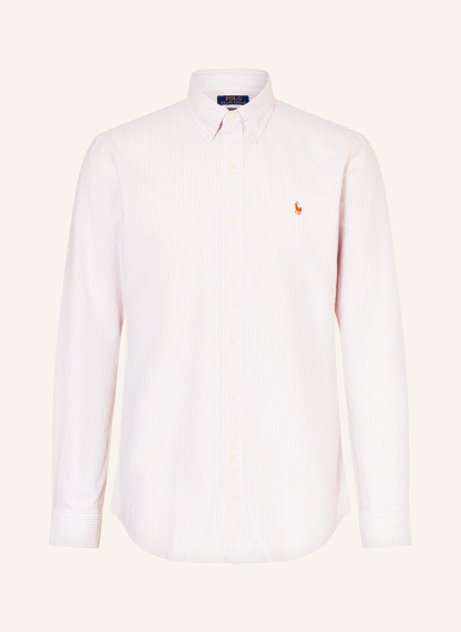 POLO RALPH LAUREN Hemd Custom Fit – BEIGE / WEISS