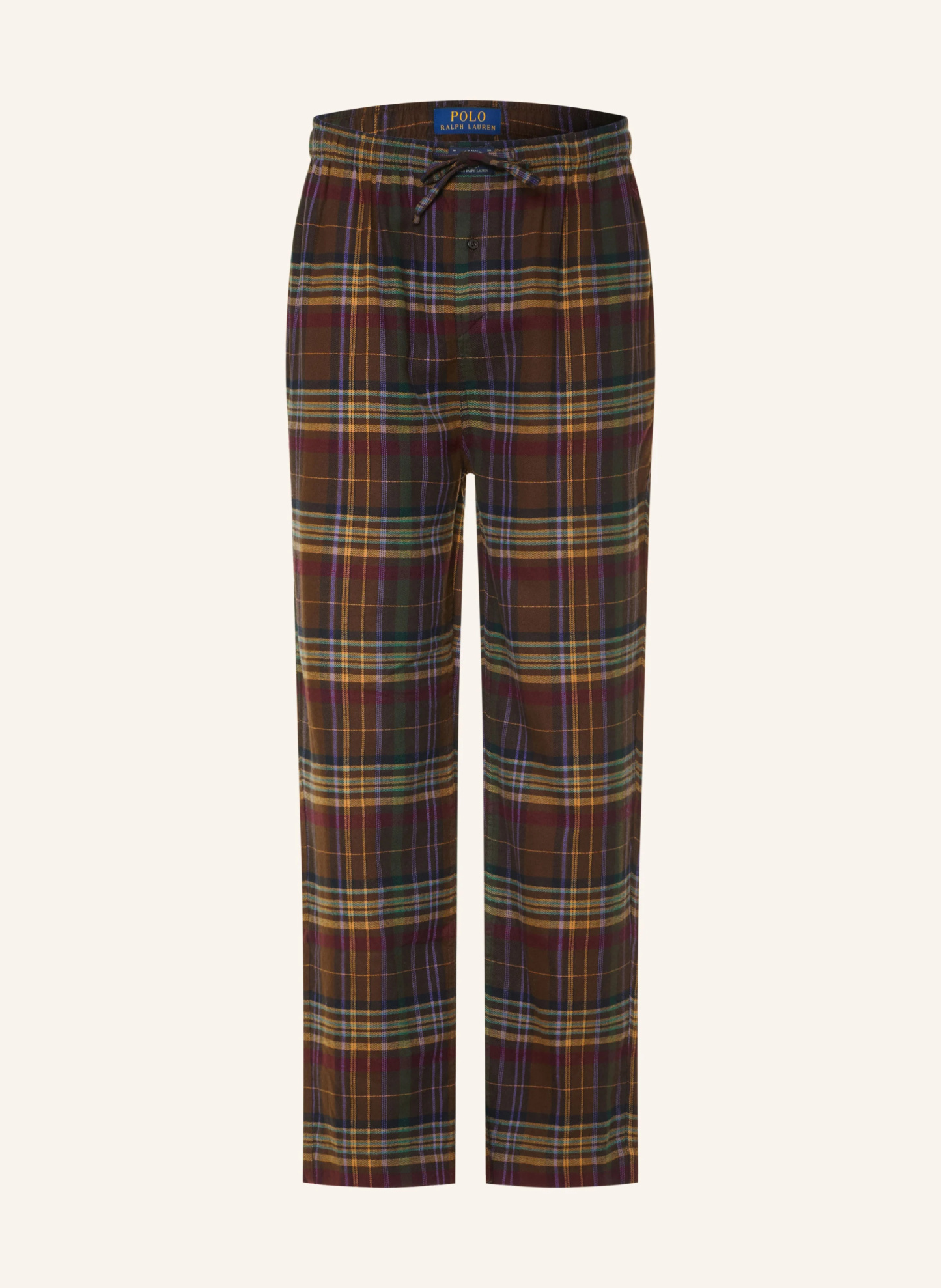 POLO RALPH LAUREN Lounge-Hose aus Flanell – BRAUN / HELLBRAUN / LILA