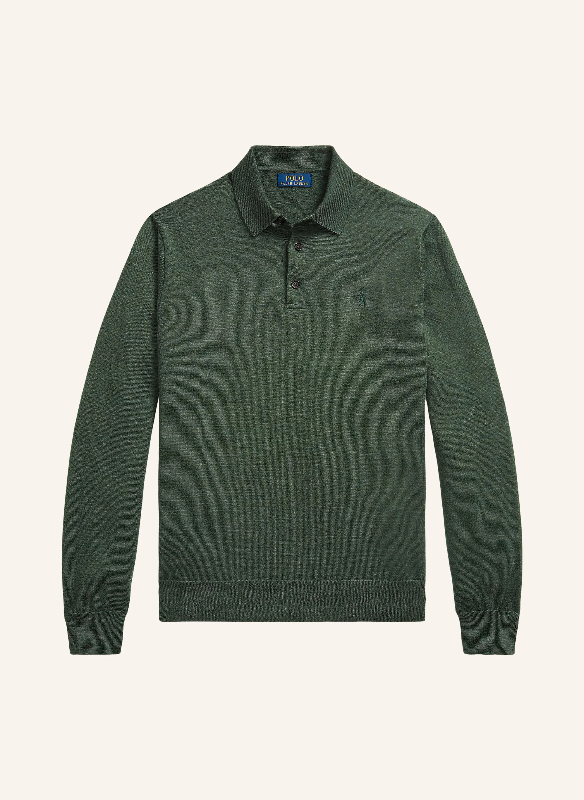 POLO RALPH LAUREN Strick-Poloshirt – DUNKELGRÜN
