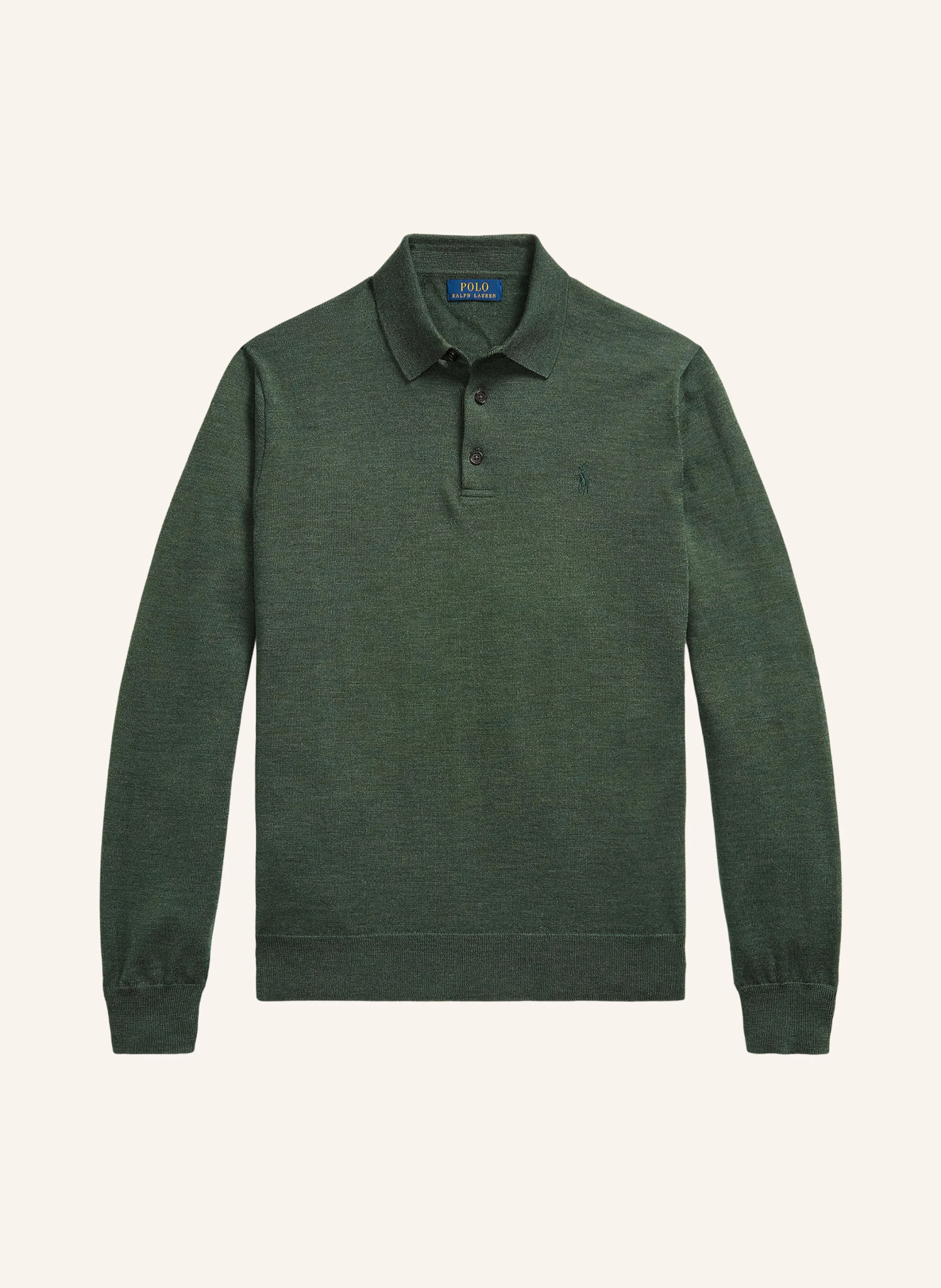 POLO RALPH LAUREN Strick-Poloshirt – DUNKELGRÜN