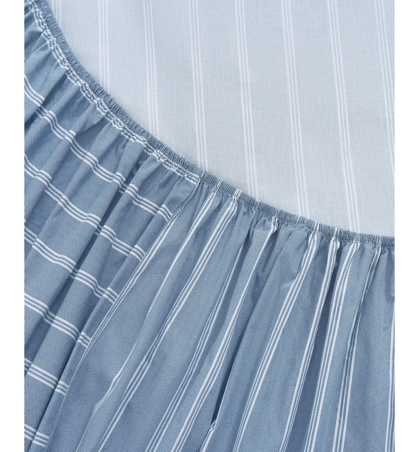 Tommy Hilfiger Printed 200-Thread Count Cotton Percale Sheet Set - Effortless Stripe Blue