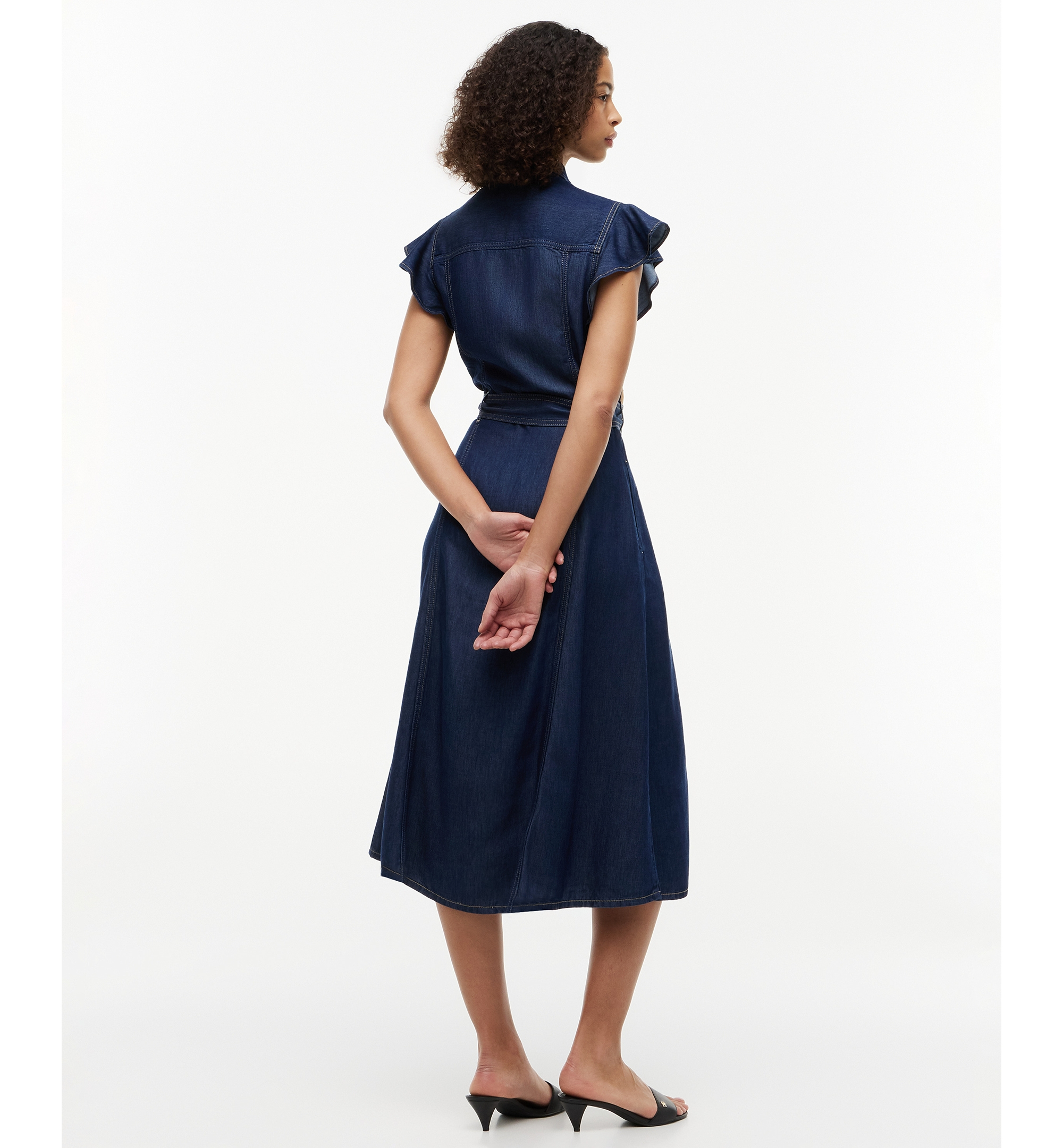 Tommy Hilfiger Women's Collar Short-Sleeve Midi Dress - Leny