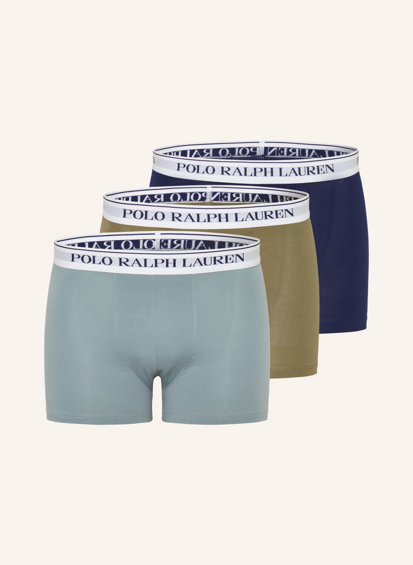 POLO RALPH LAUREN 3er-Pack Boxershorts – DUNKELBLAU / BLAUGRAU / OLIV