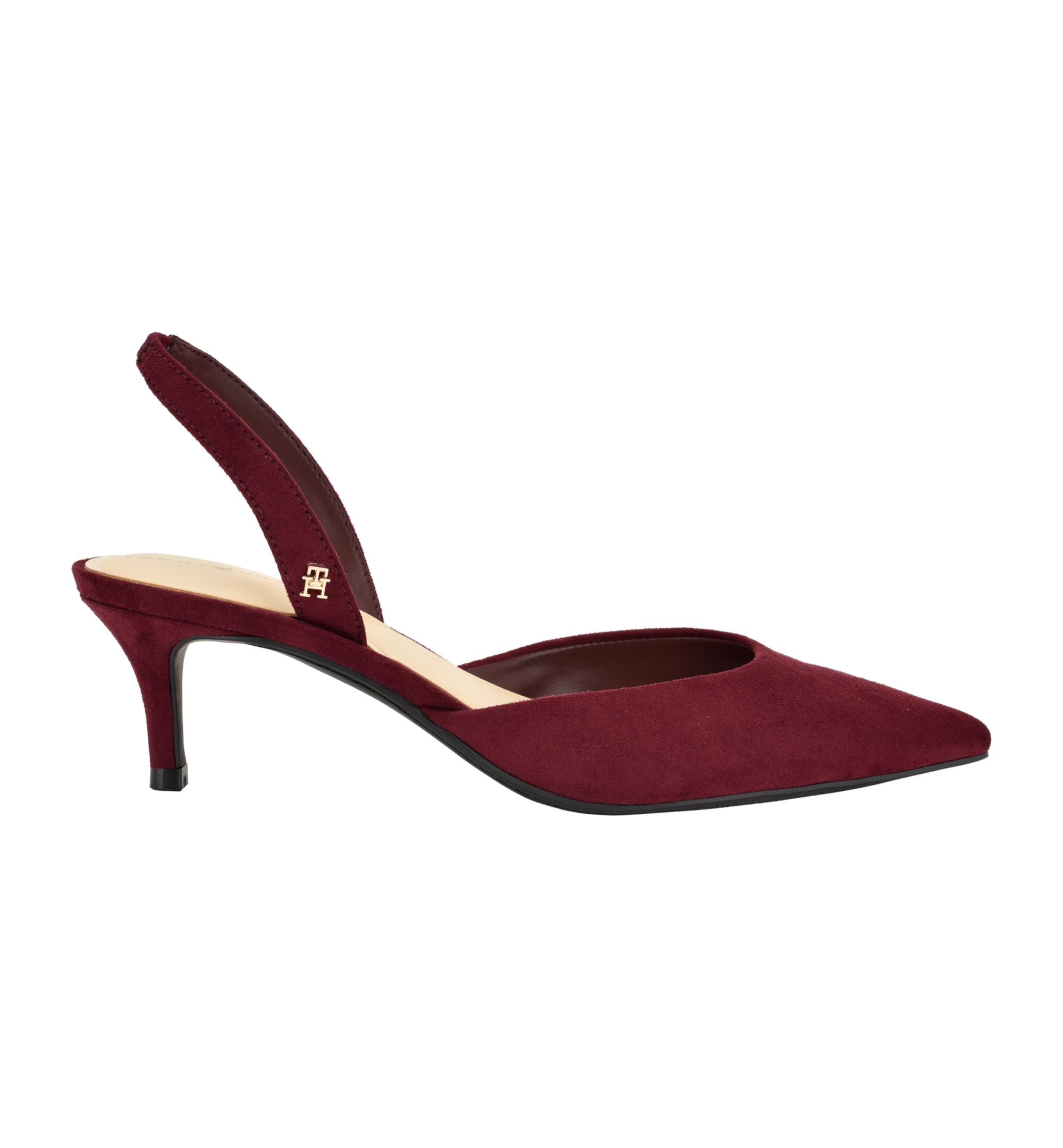 Tommy Hilfiger Women's Tanna Kitten Heel Slingback Dress Pumps - Dark Red