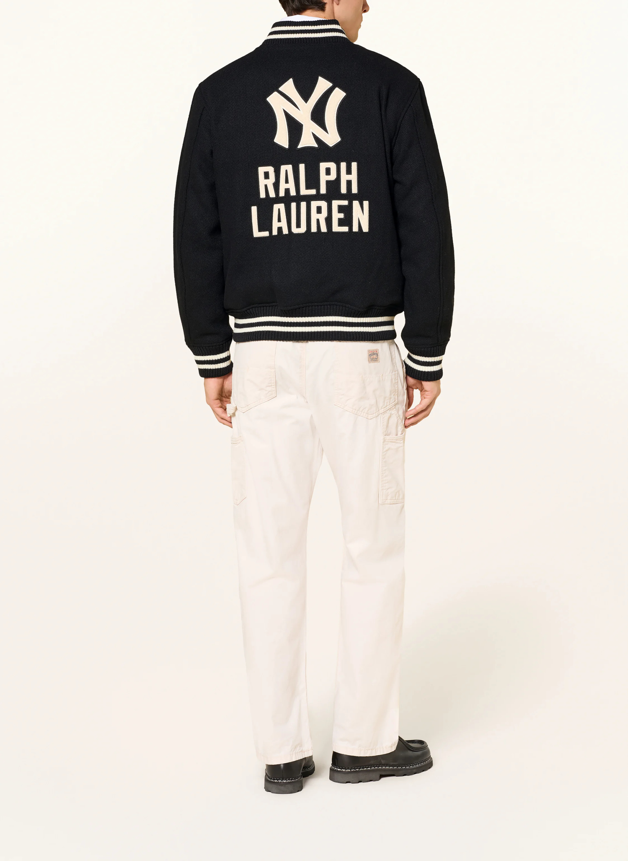 POLO RALPH LAUREN College-Jacke – SCHWARZ / WEISS