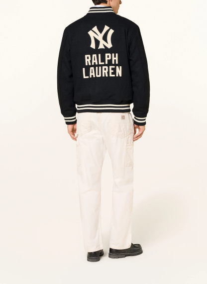 POLO RALPH LAUREN College-Jacke – SCHWARZ / WEISS