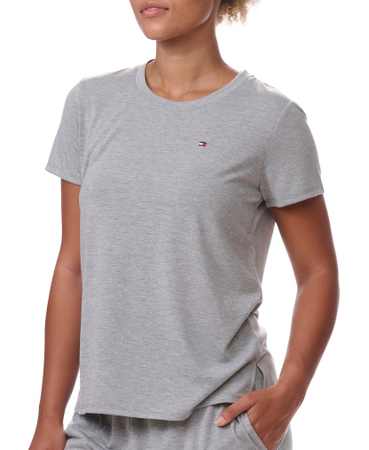 Tommy Hilfiger Women's Short-Sleeve Crewneck Sleep Tee - Heather Grey