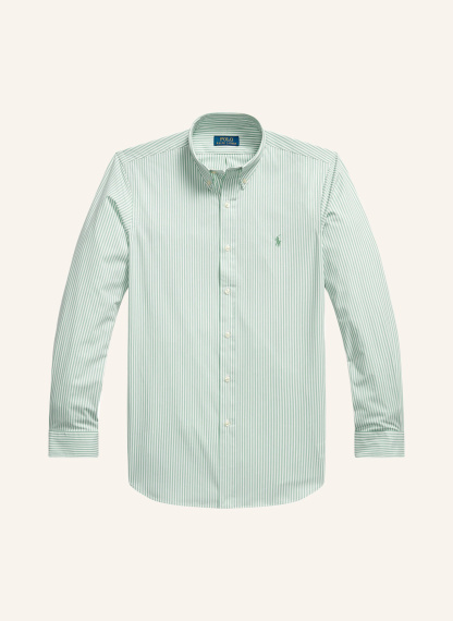 POLO RALPH LAUREN Hemd Custom Fit – GRÜN / WEISS