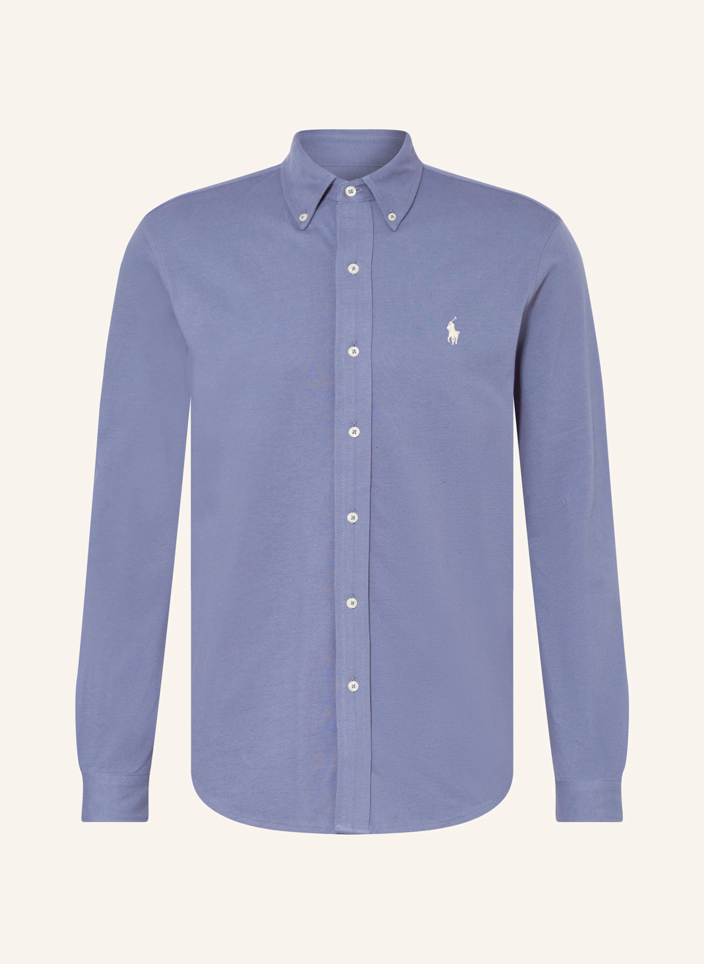 POLO RALPH LAUREN Piqué-Hemd Custom Fit – BLAUGRAU