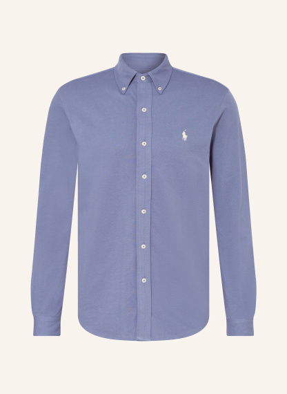 POLO RALPH LAUREN Piqué-Hemd Custom Fit – BLAUGRAU