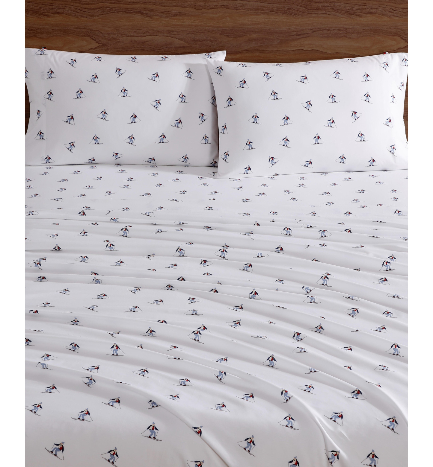 Tommy Hilfiger Printed 200-Thread Count Cotton Percale Sheet Set - Aspen Ski Slopes