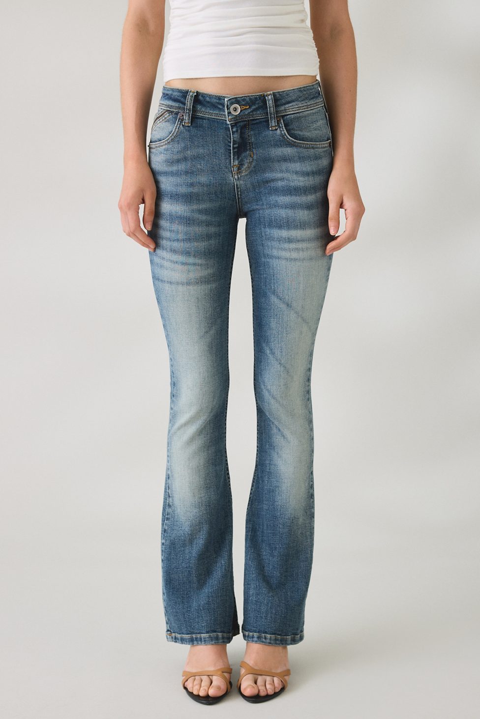 BDG Brooke Low-Rise Flare Jeans - Green Tint