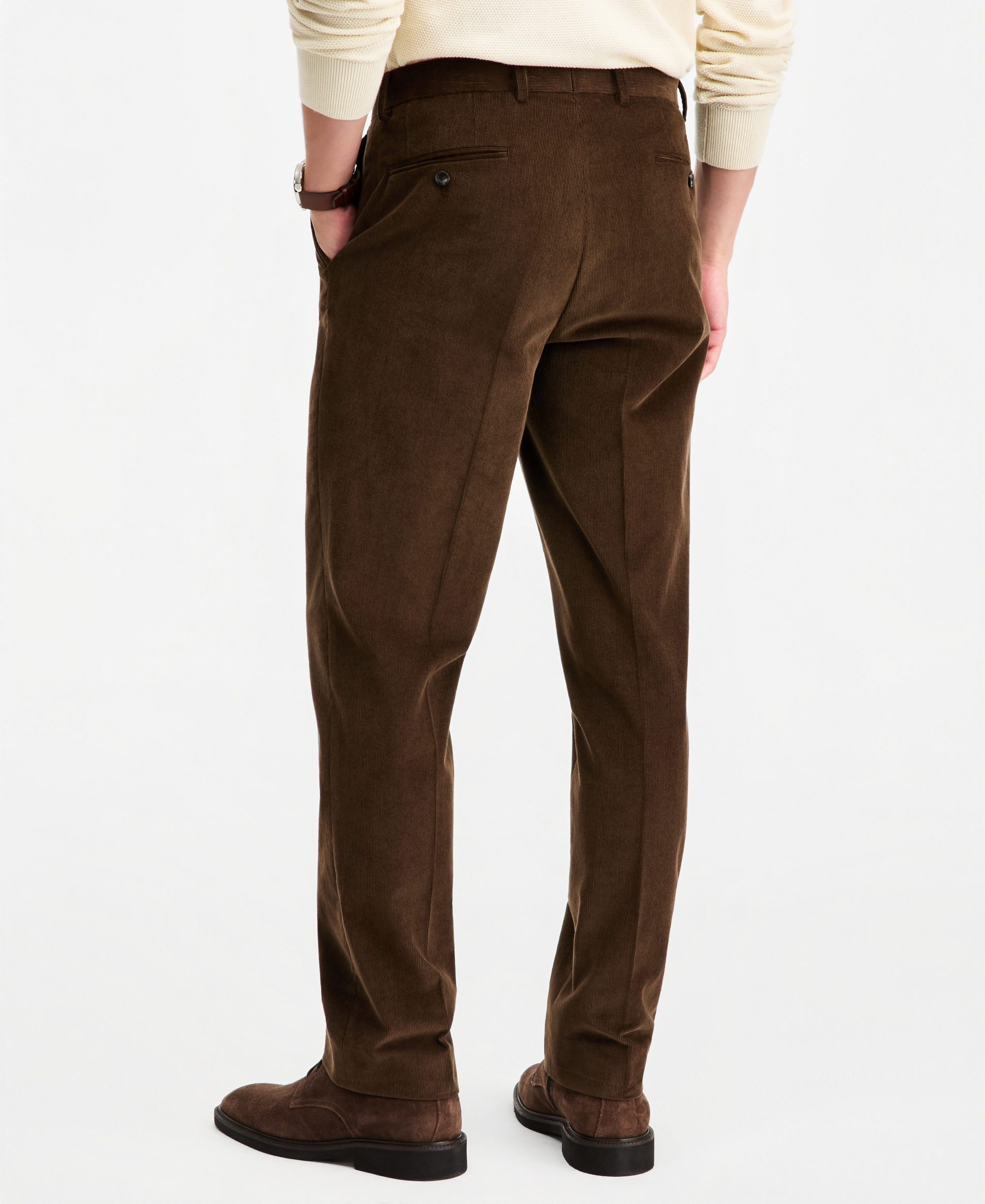 Tommy Hilfiger Men's Modern-Fit Solid Corduroy Pants - Brown