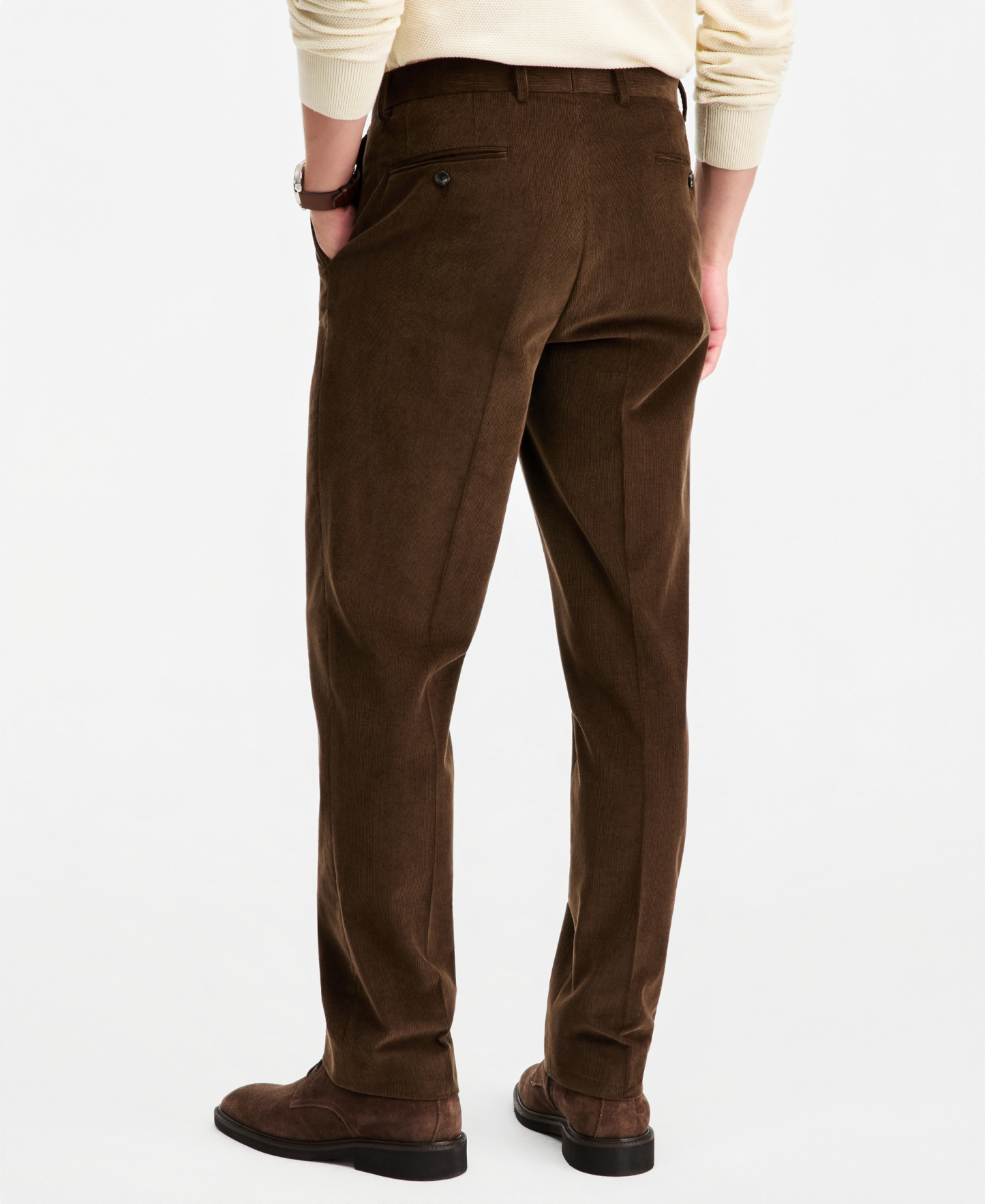 Tommy Hilfiger Men's Modern-Fit Solid Corduroy Pants - Brown
