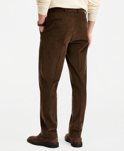Tommy Hilfiger Men's Modern-Fit Solid Corduroy Pants - Brown