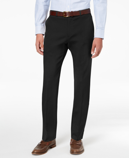 Tommy Hilfiger Men's Modern-Fit TH Flex Stretch Solid Performance Pants - Black