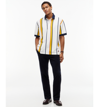 Tommy Hilfiger Men's American Icons Stripe Polo Cotton Piqué Classic-Fit Polo Shirt, Macy’s Exclusive - Herald Stripe