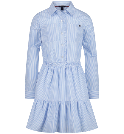 Tommy Hilfiger Girls' 7-16 Striped Long-Sleeve Shirt Dress - White