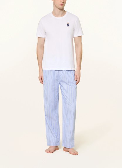POLO RALPH LAUREN Schlafanzug – WEISS / HELLBLAU / BLAU