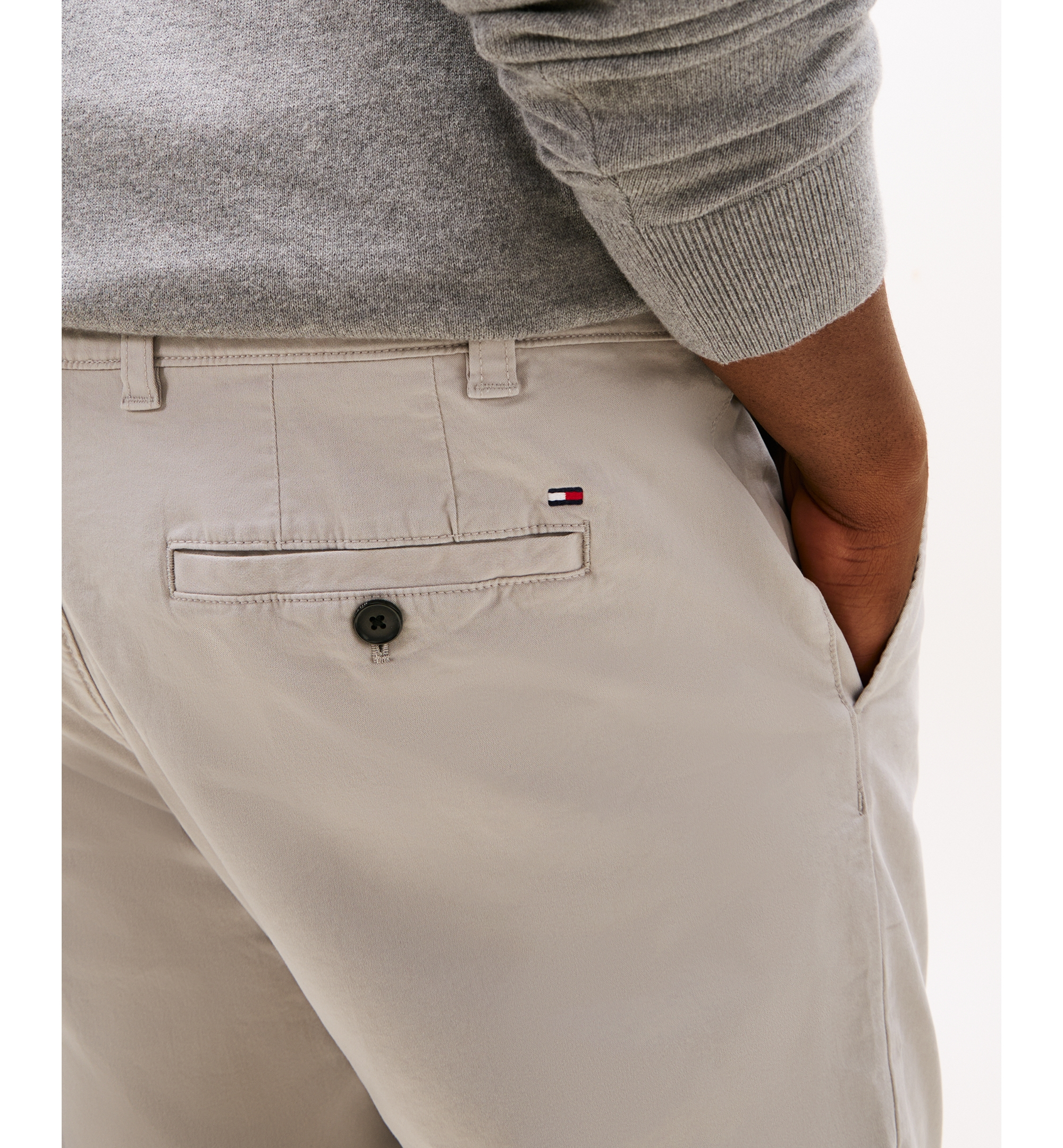 Tommy Hilfiger Men's Big & Tall TH Flex Stretch Custom-Fit Chino Pants - Drizzle