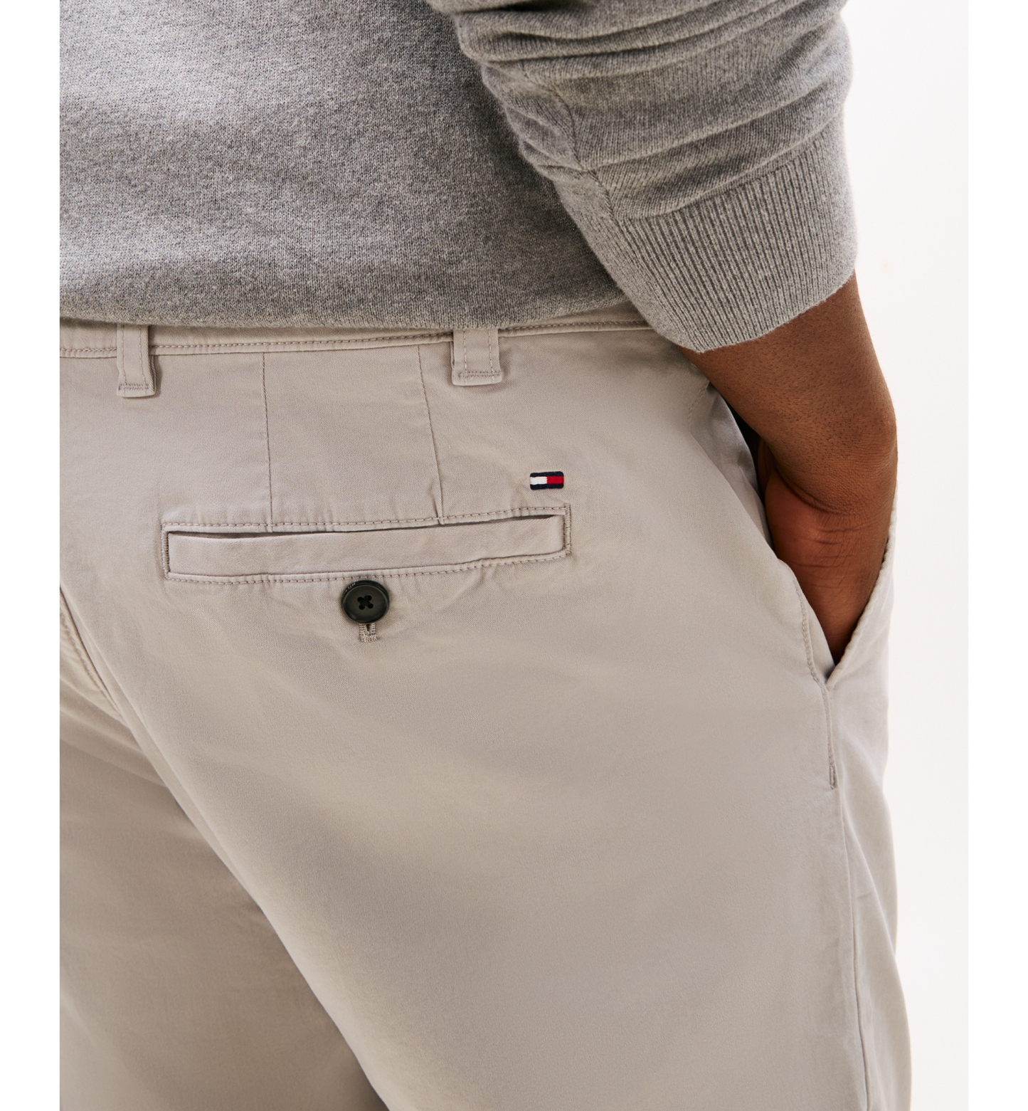 Tommy Hilfiger Men's Big & Tall TH Flex Stretch Custom-Fit Chino Pants - Drizzle