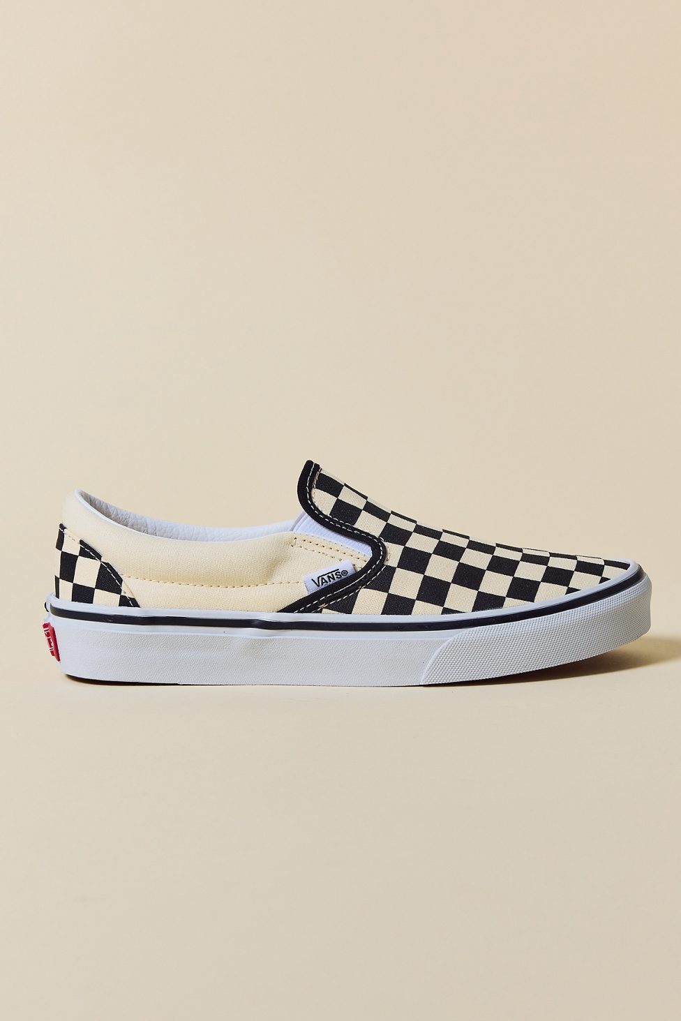 Vans Classic Checkerboard Slip-On Sneakers - Black / Off White Checkerboard
