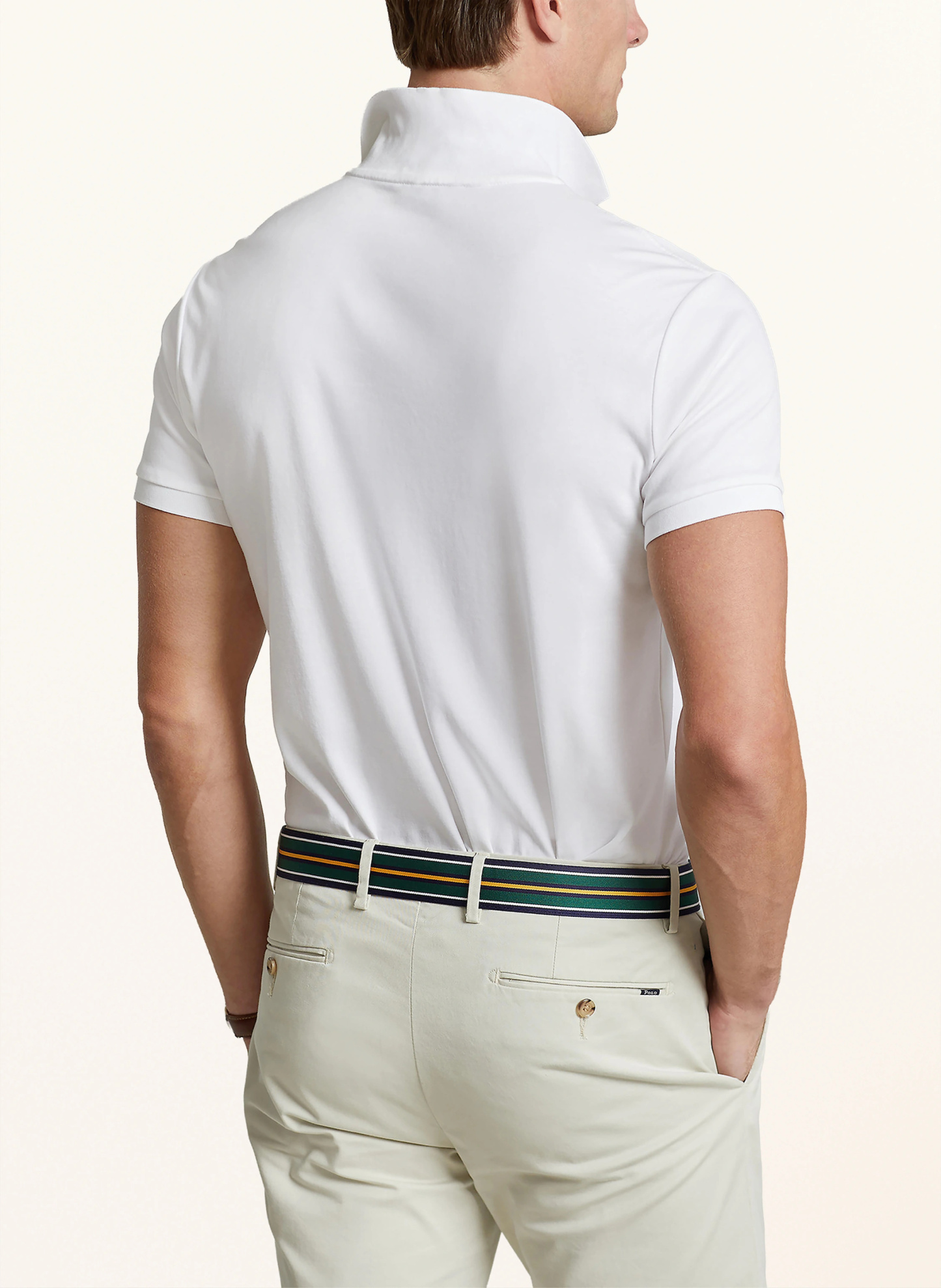 POLO RALPH LAUREN Jersey-Poloshirt Custom Slim Fit – WEISS