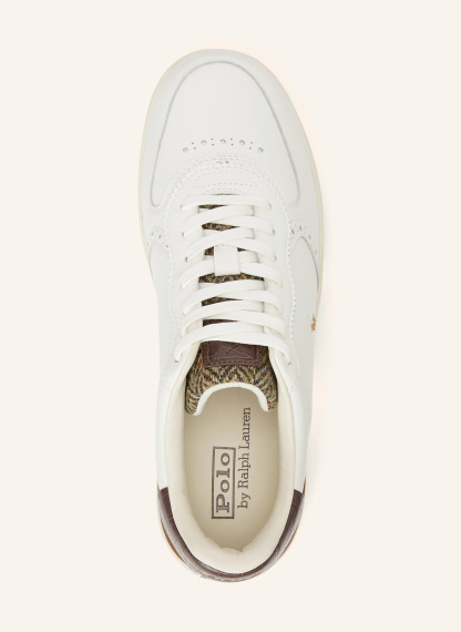 POLO RALPH LAUREN Sneaker – WEISS / DUNKELBRAUN / BRAUN