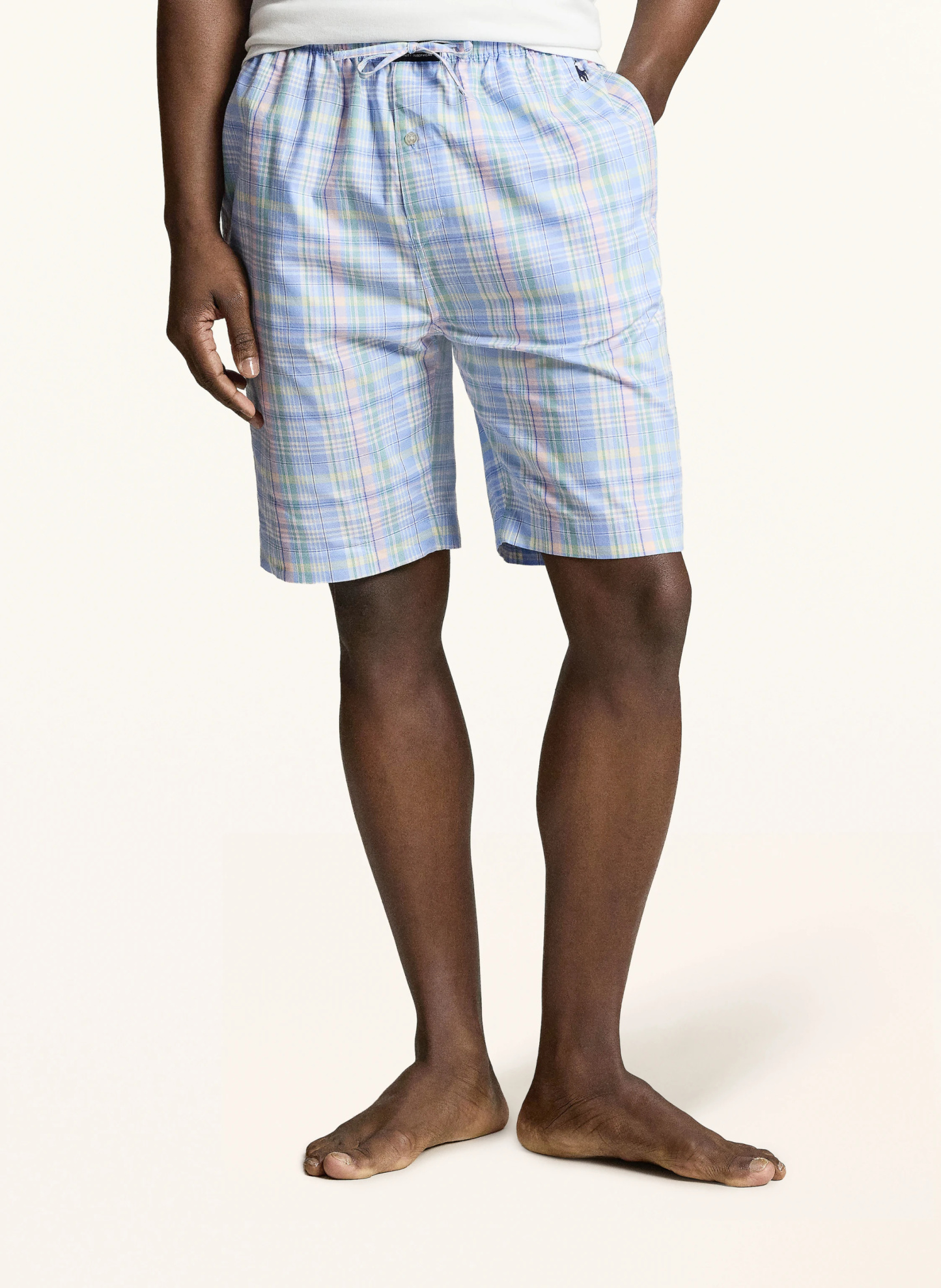 POLO RALPH LAUREN Lounge-Shorts – HELLBLAU / ROSA / GRÜN