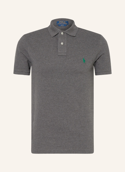 POLO RALPH LAUREN Piqué-Poloshirt Slim Fit – DUNKELGRAU MELIERT