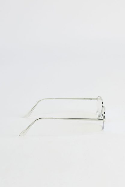 Rectangle Blue Light Glasses - Silver