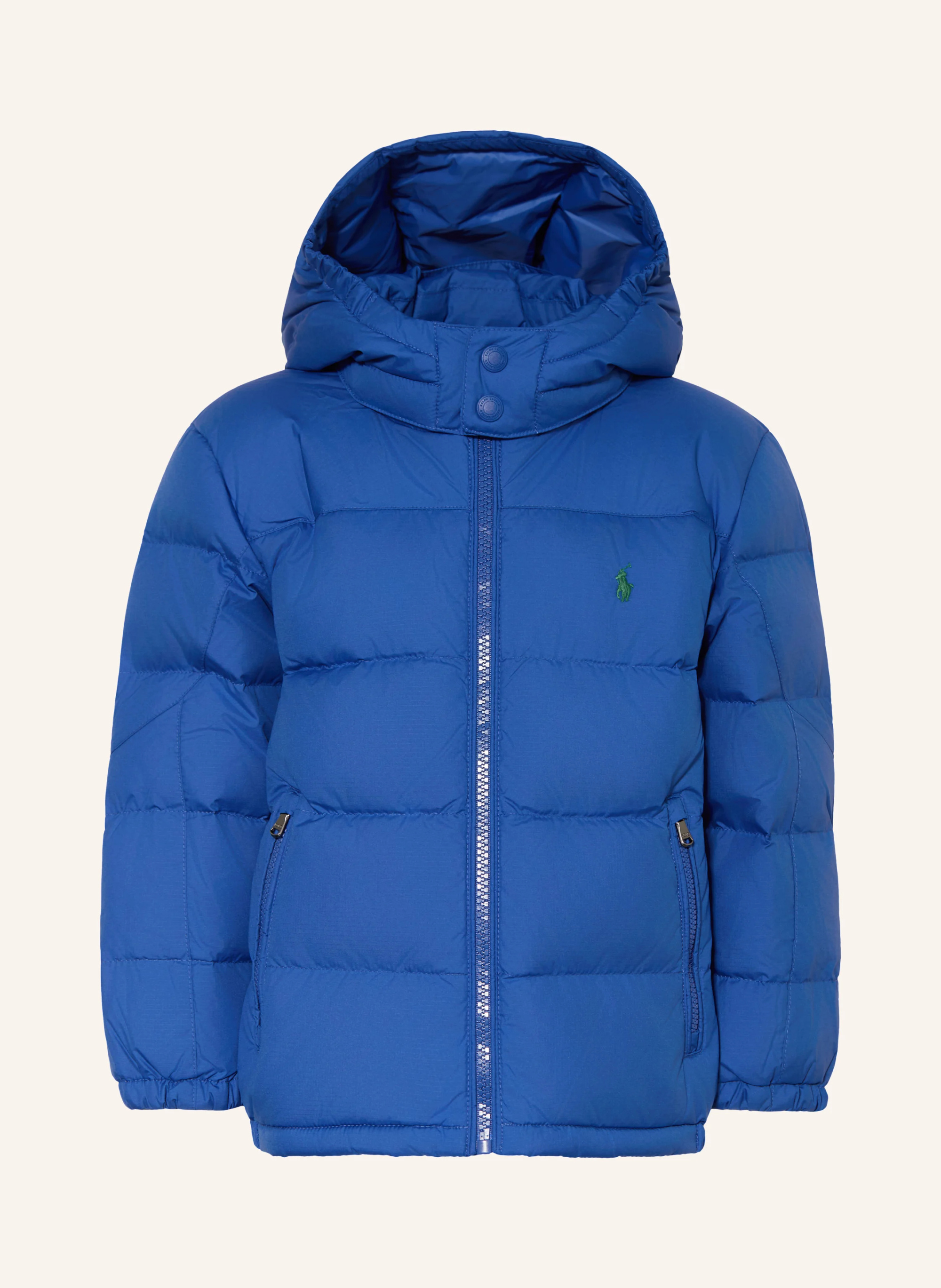 POLO RALPH LAUREN Daunenjacke mit abnehmbarer Kapuze – BLAU