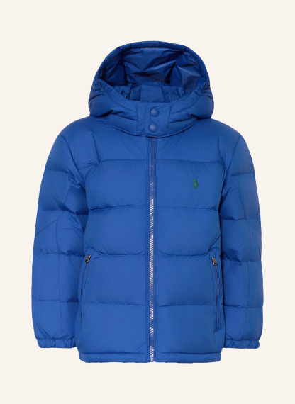 POLO RALPH LAUREN Daunenjacke mit abnehmbarer Kapuze – BLAU