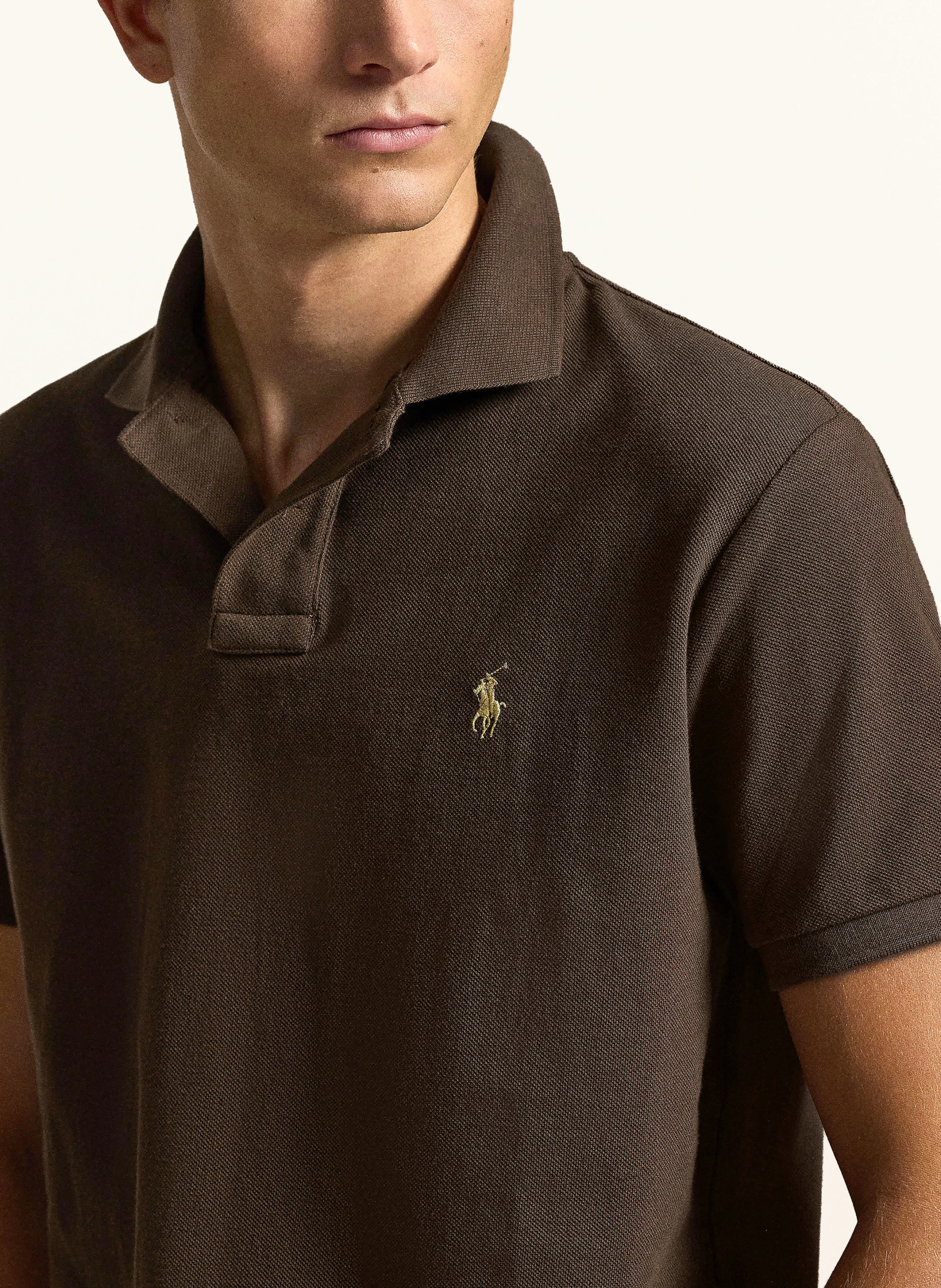 POLO RALPH LAUREN Piqué-Poloshirt Custom Slim Fit – DUNKELBRAUN (2)