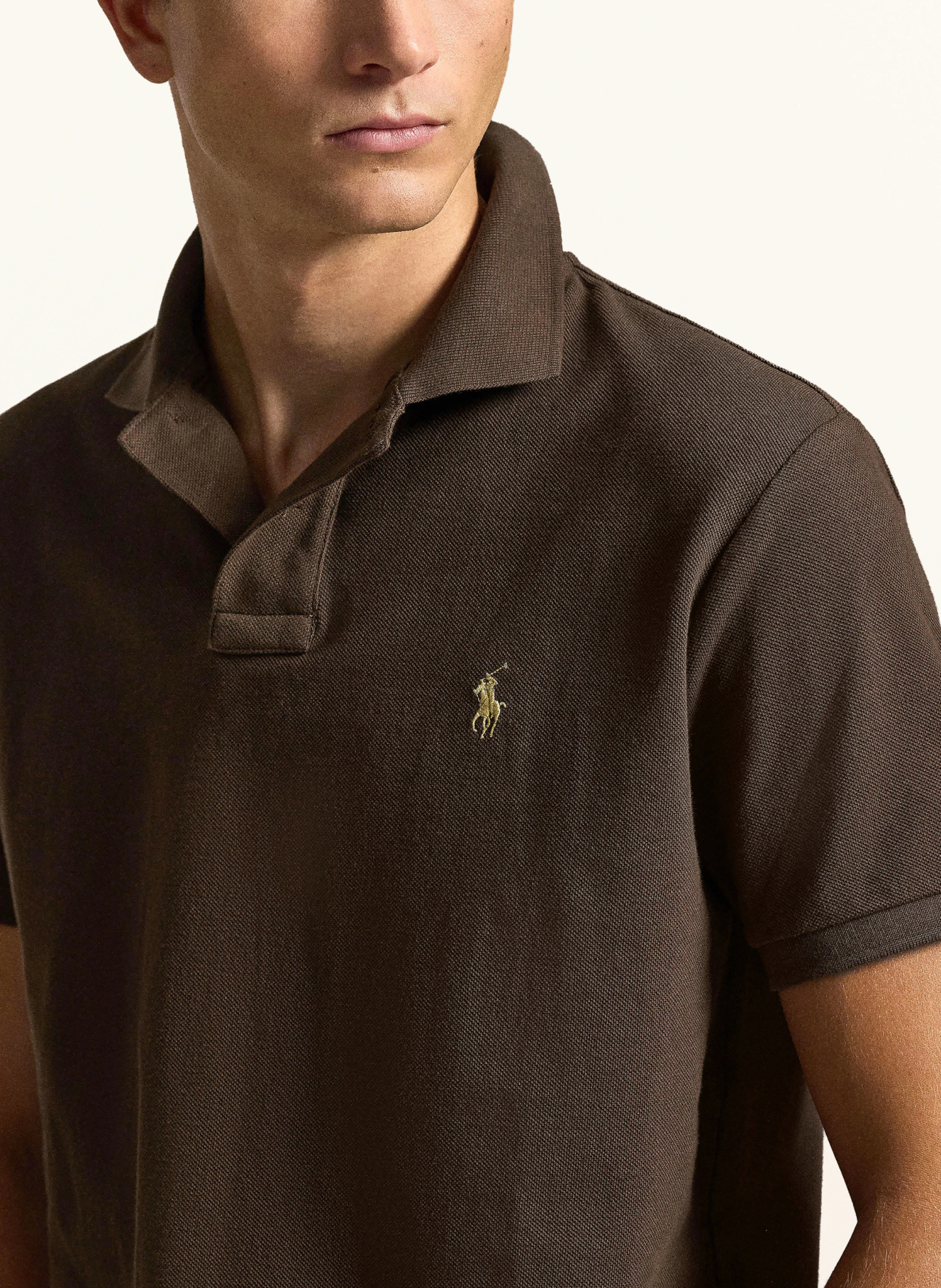 POLO RALPH LAUREN Piqué-Poloshirt Custom Slim Fit – DUNKELBRAUN (2)