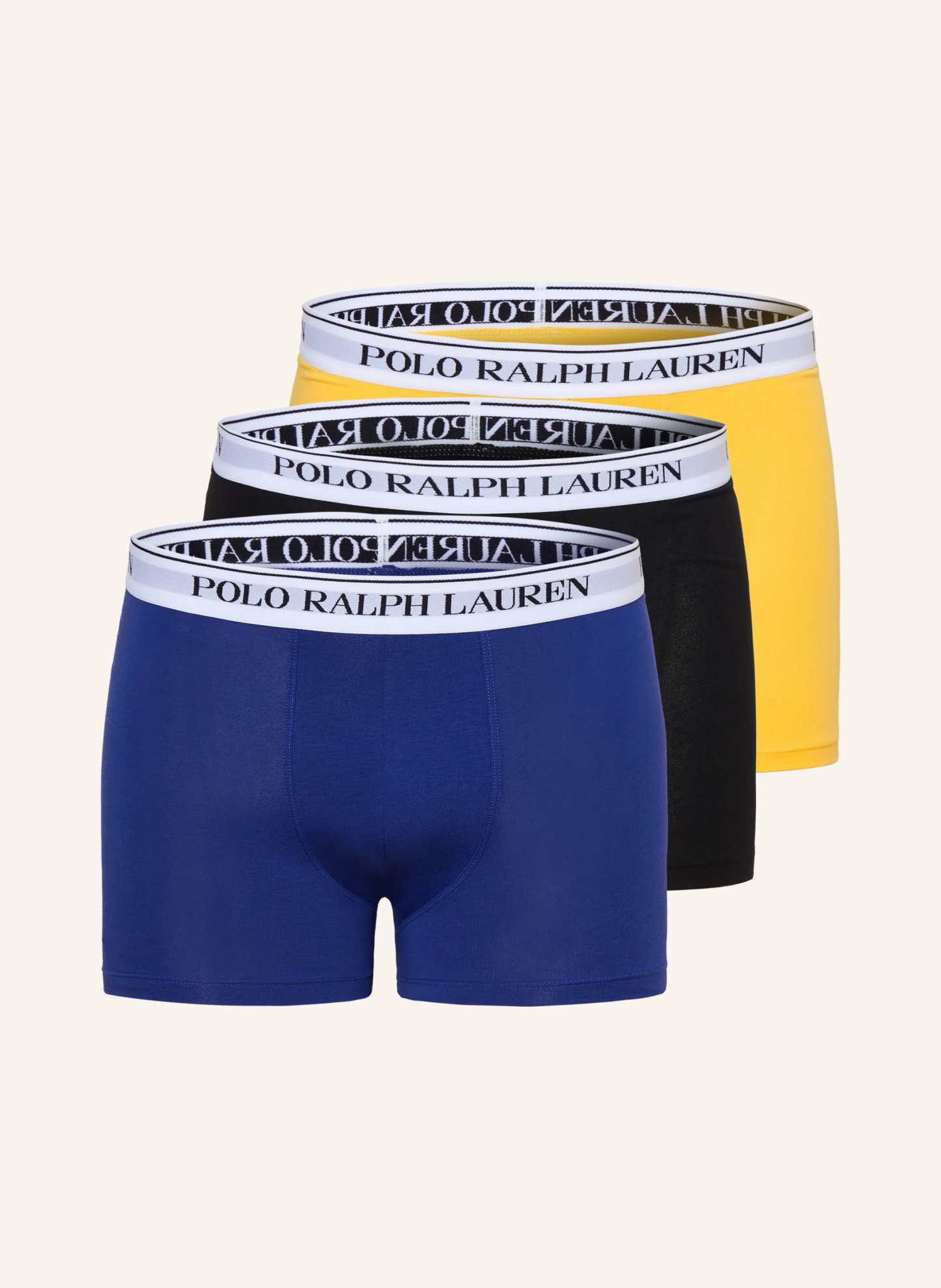 POLO RALPH LAUREN 3er-Pack Boxershorts – GELB / BLAU / SCHWARZ